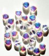 25 8mm Crystal AB Flat Shell Beads